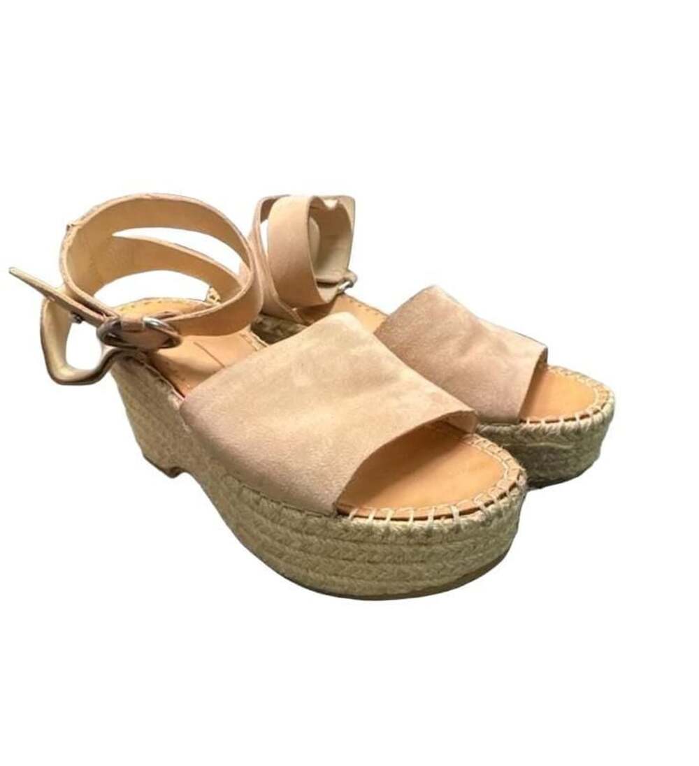 Dolce Vita Parle Suede Ankle Strap Wedge Espadrille Sandals